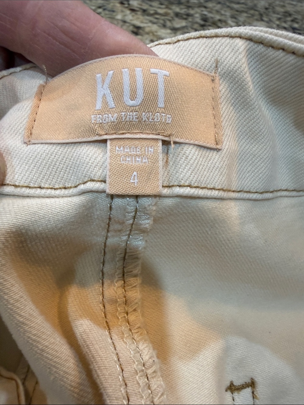 Kut from the Kloth Kids Cream Wide Leg Pants.